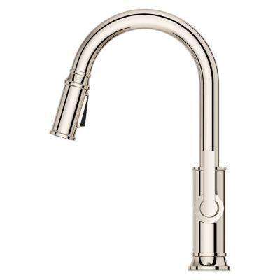 Pfister Polished Nickel 1-handle Pull-down Kitchen Faucet GT529-COLD