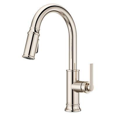 Pfister Polished Nickel 1-handle Pull-down Kitchen Faucet GT529-COLD