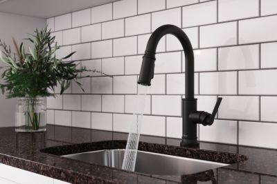 Pfister Matte Black 1-handle Pull-down Kitchen Faucet GT529-COLB