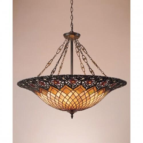 Quoizel TF1901VB Adriana Foyer fixture vint brnz 32"d Pendant