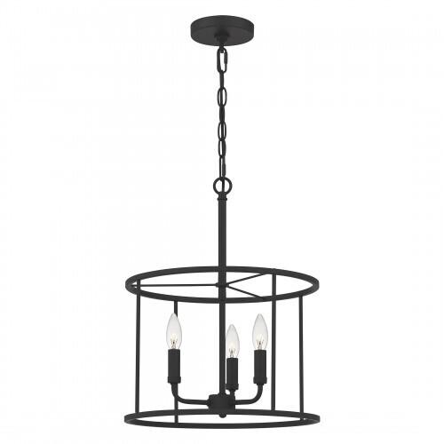 Quoizel ABR2814MBK Abner Pendant 3 light matte black Pendant