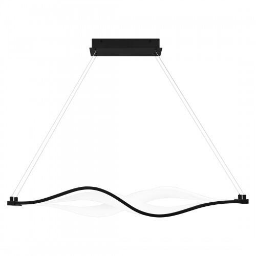 Quoizel PCSTG138MBK Saratoga Linear chandelier led light matte black Island Light