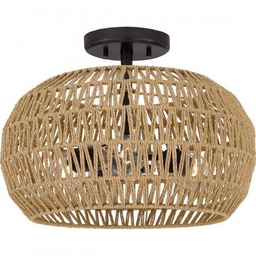 Quoizel QSF4034PN Quoizel Semi-Flush Mount Semi flush 3 lights palladian bronze Semi-Flush Mount
