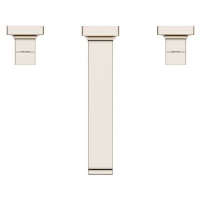 Polished Nickel 2-handle 8" Widespread Wall Mount Bathroom Faucet W... LG49-VRV3D