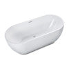 ALFI brand AB8839 67 inch White Oval Acrylic Free Standing Soaking Bathtub