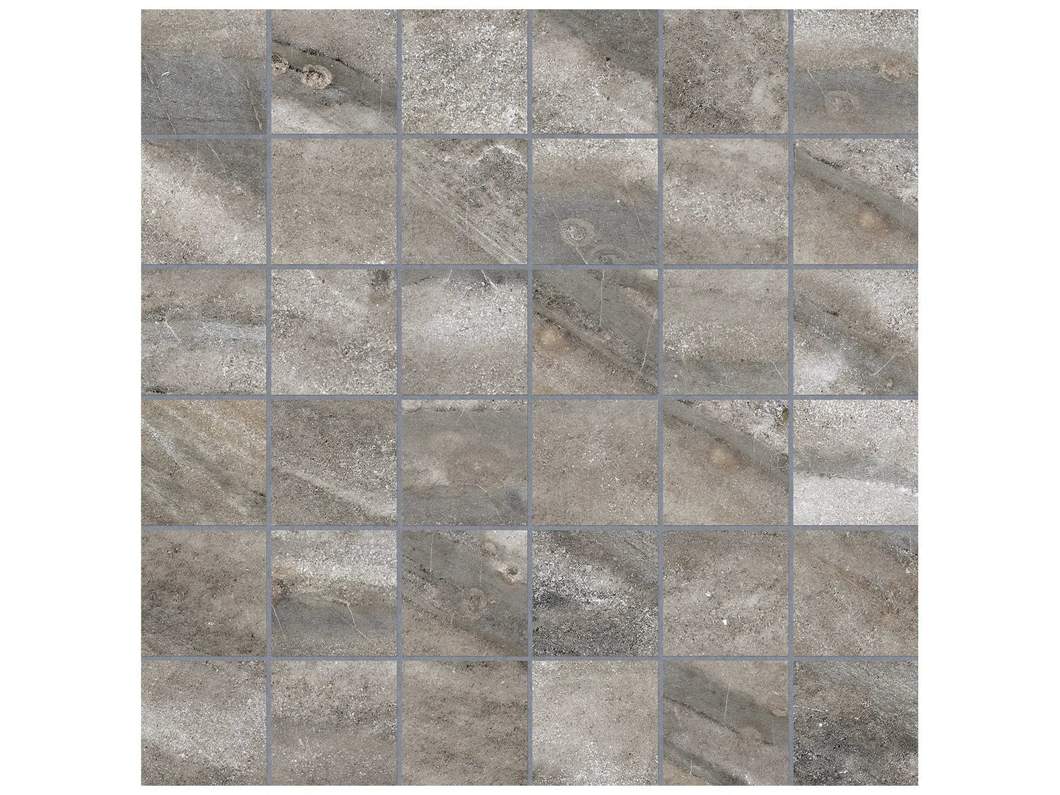 Anatolia Tile 2X2 Evolution Mica Matte 36 Piece Porcelain Mosaics. 1 Sheet = .96 Sq. Ft. 4501-0095-0 (69-207) Mica 2x2 - premium natural stone mosaic tile from Anatolia Tile, available at PoshHaus showroom in Keene, NH