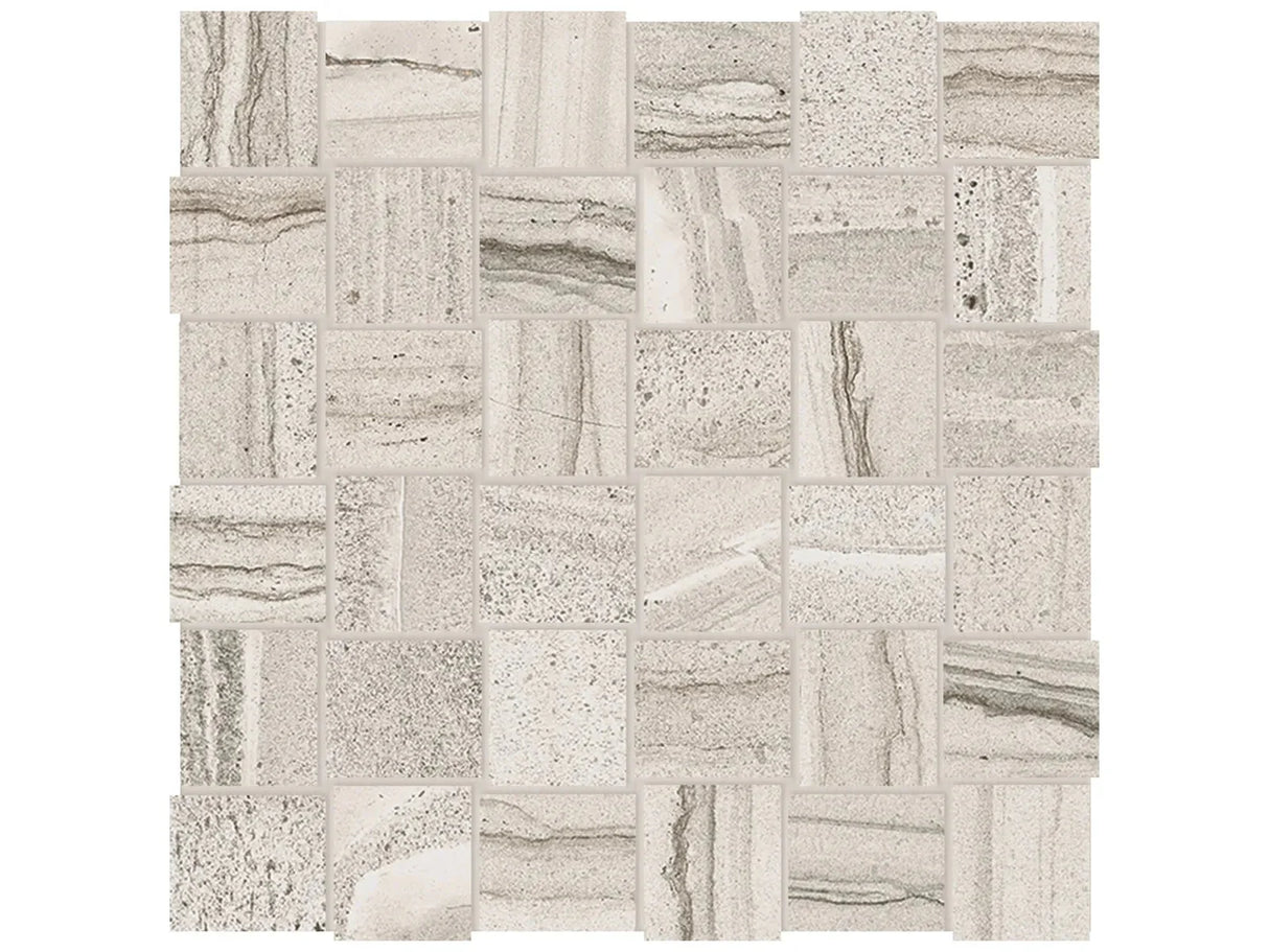 Anatolia Tile 2X2 Basketweave Amelia Matte Mist 36 Piece Porcelain Mosaics. 1 Sheet = .97 Sq. Ft. 4501-0003-0 (69-073) Mist Basketweave 2x2 - premium natural stone mosaic tile from Anatolia Tile, available at PoshHaus showroom in Keene, NH
