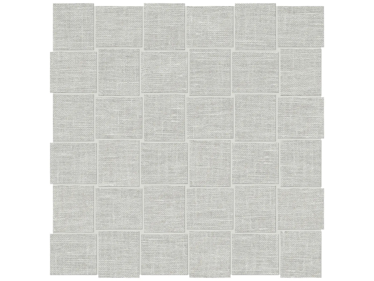 Anatolia Tile 2X2 Basketweave Belgian Linen Mist Porcelain Mosaics. 1 Sheet = .96 Sq. Ft. 4501-0032-1 Mist Basketweave 2x2 - premium natural stone mosaic tile from Anatolia Tile, available at PoshHaus showroom in Keene, NH