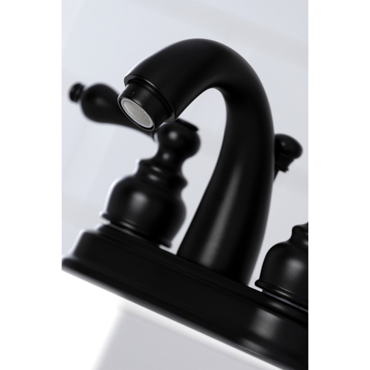 Kingston Brass KB5610AL Restoration 4 in. Centerset Bathroom Faucet, Matte Black