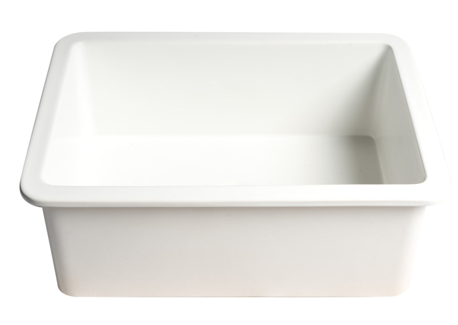 White 27" x 18" Fireclay Undermount / Drop In Firelcay Kitchen Sink