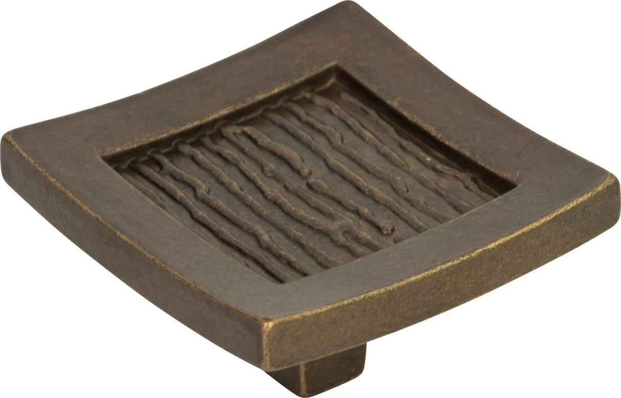 Atlas Homewares Primitive Square Knob 1 1/2 Inch Burnished Bronze