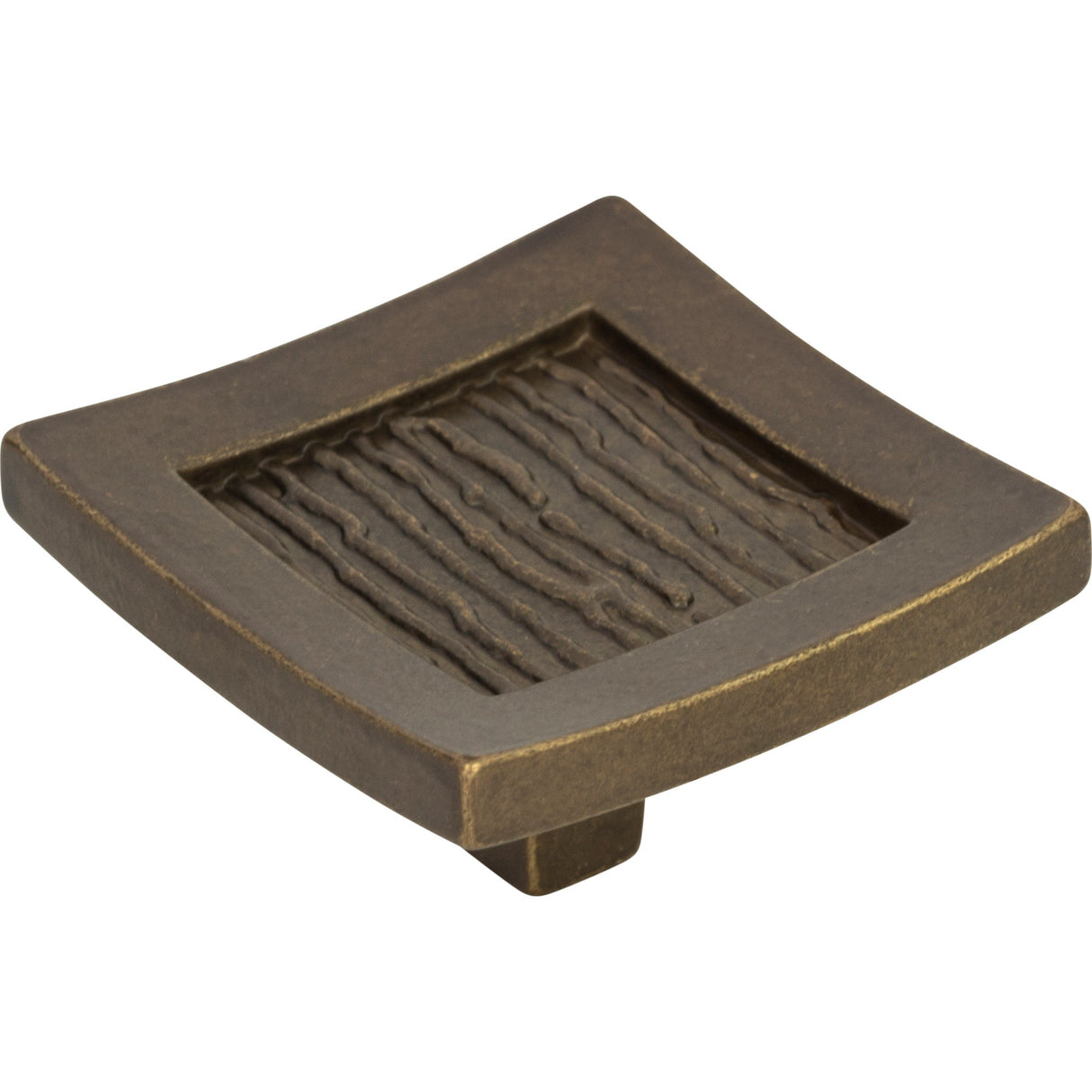 Atlas Homewares Primitive Square Knob 1 1/2 Inch Burnished Bronze