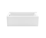 MAAX 106817-000-002-002 Nomad Corner 6030 AcrylX Corner Right-Hand Drain Bathtub in White
