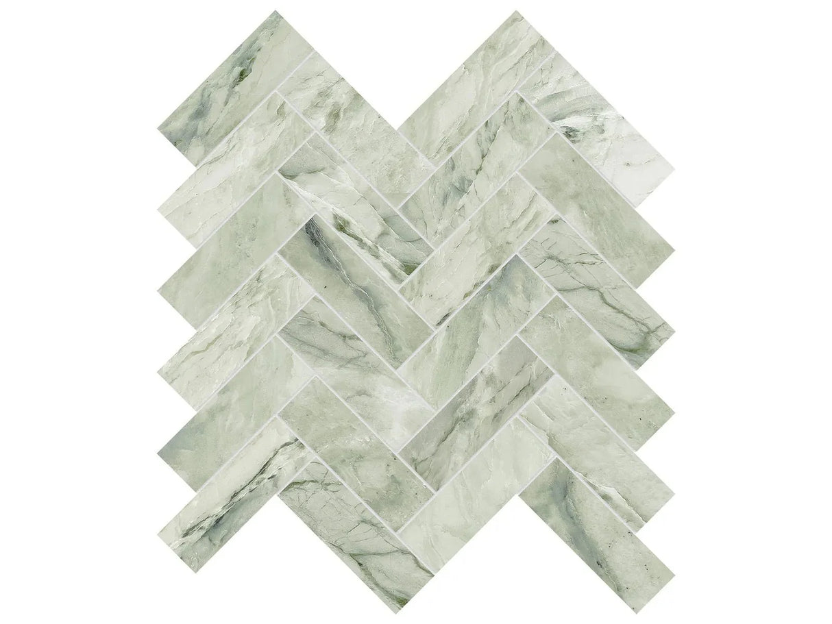 Anatolia Tile 1.25X4 Moscato Argento Herringbone Honed Marble Mosaic 5001-0368-0 * 1 Sheet = .89 Sqft * Moscato Argento Herringbone - premium natural stone mosaic tile from Anatolia Tile, available at PoshHaus showroom in Keene, NH