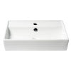 ALFI brand ABC122 White 22" Rectangular Wall Mounted Ceramic Sink with Faucet Hole