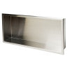 ALFI brand 24 x 12 Brushed Stainless Steel Horizontal Single Shelf Bath Shower Niche