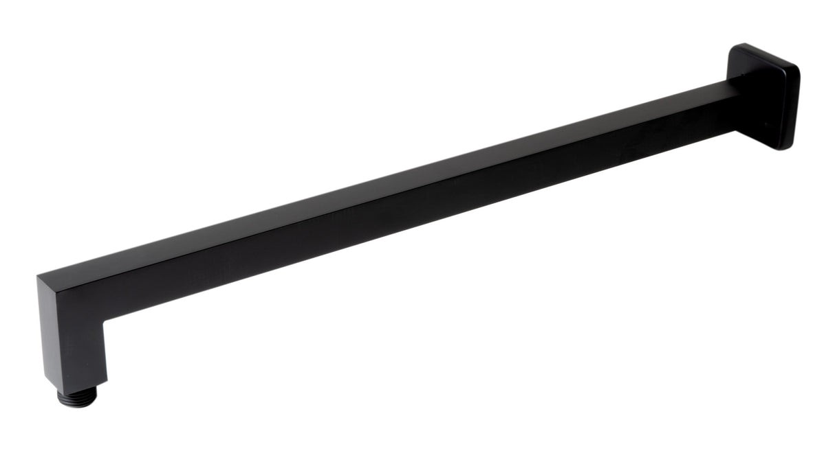 Black Matte 20" Square Wall Shower Arm