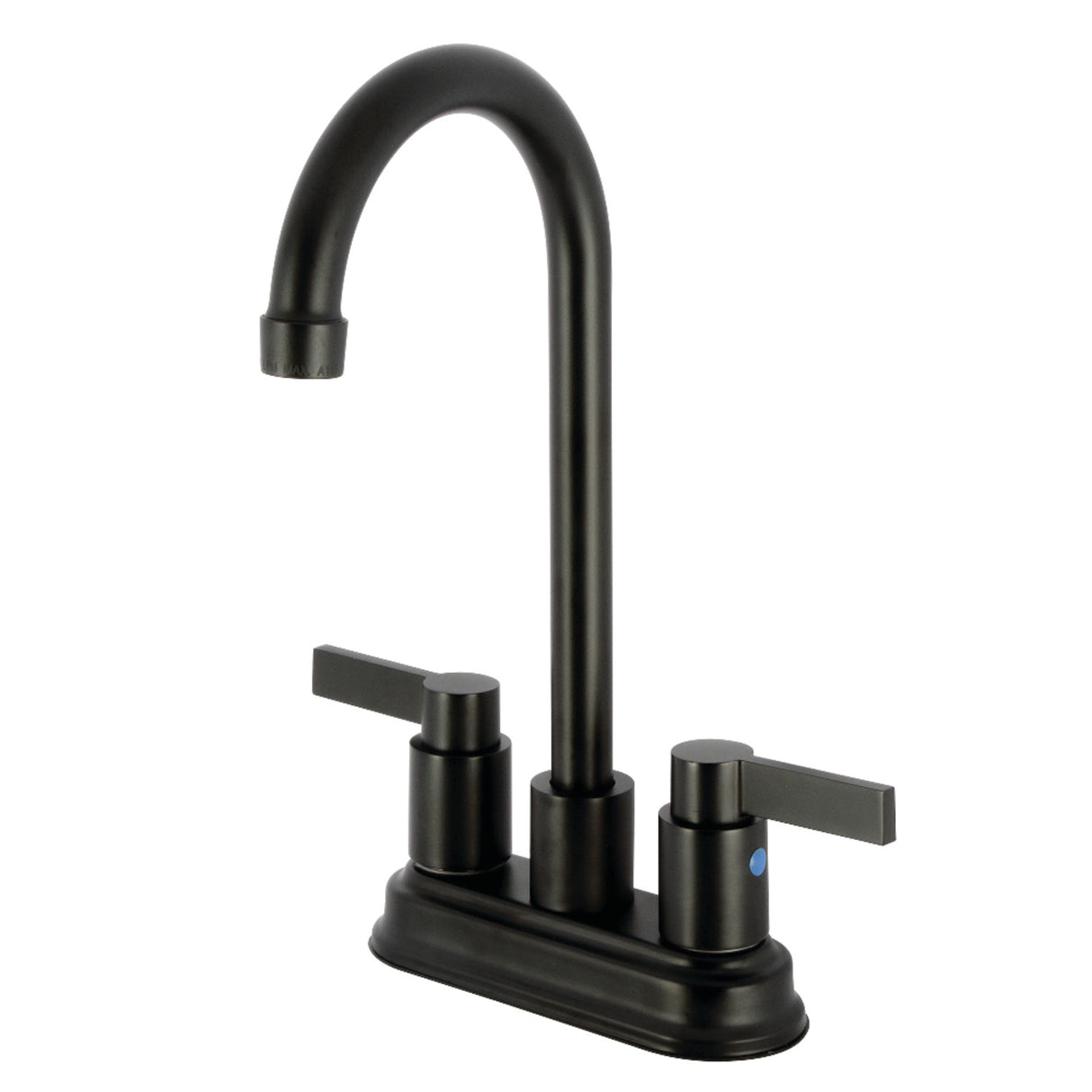 Kingston Brass KB8490NDL NuvoFusion 4" Centerset Bar Faucet, Matte Black