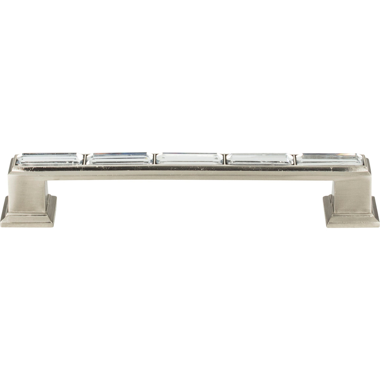 Atlas Homewares Legacy Crystal Pull 5 1/16 Inch (c-c) Brushed Nickel