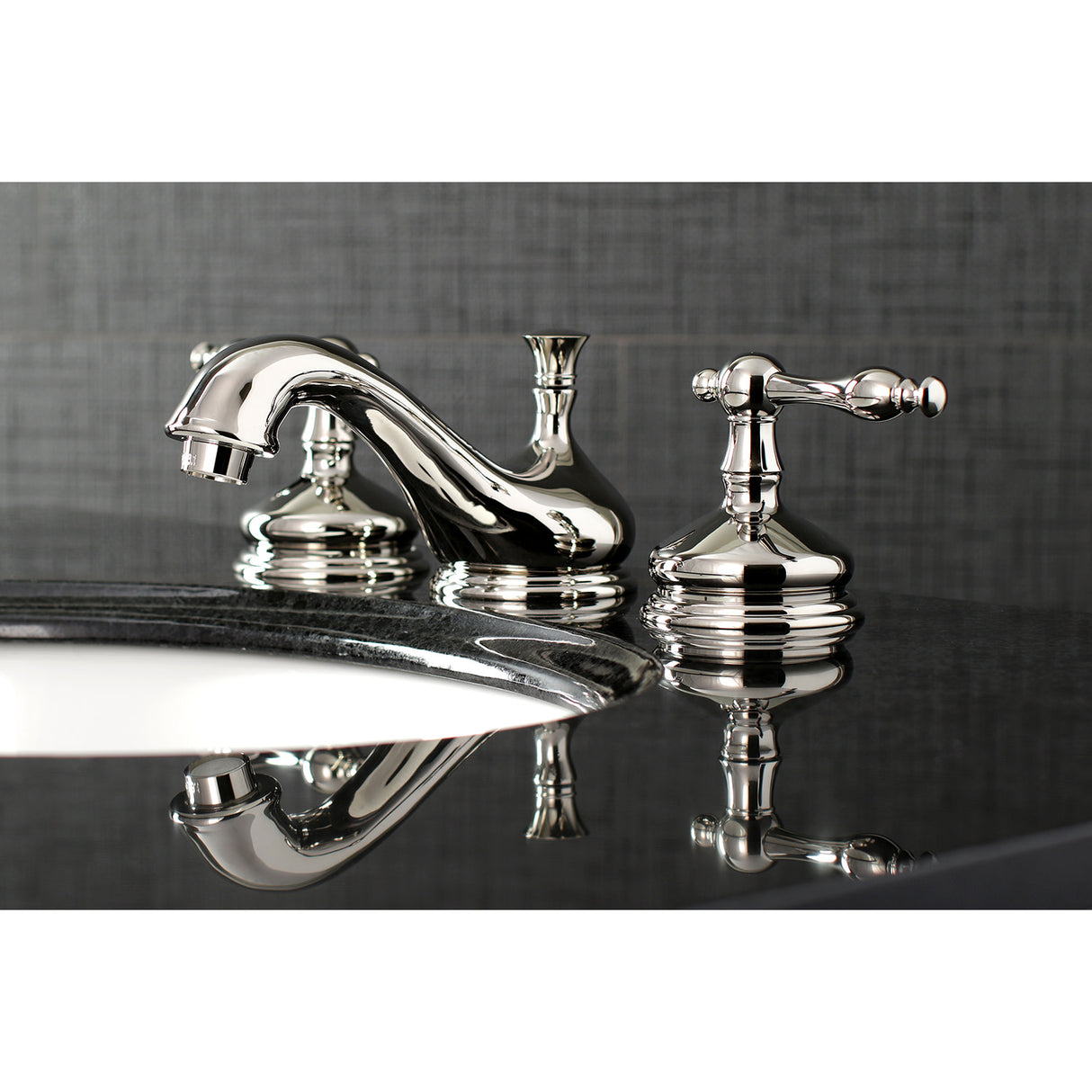 Kingston Brass KS1166NL 8 in. Widespread Bathroom Faucet, Polished Nickel
