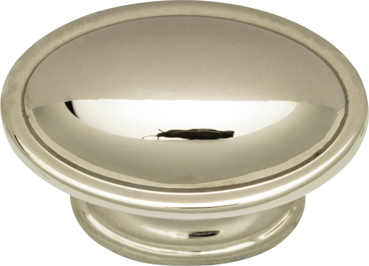 Atlas Homewares Austen Oval Knob 1 5/16 Inch Polished Nickel