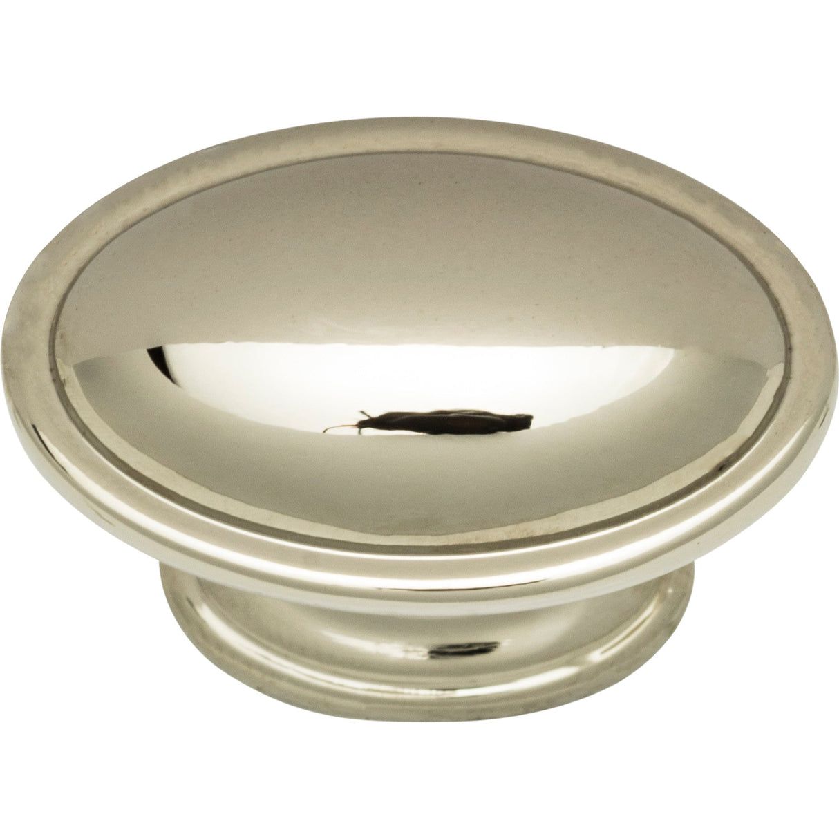 Atlas Homewares Austen Oval Knob 1 5/16 Inch Polished Nickel