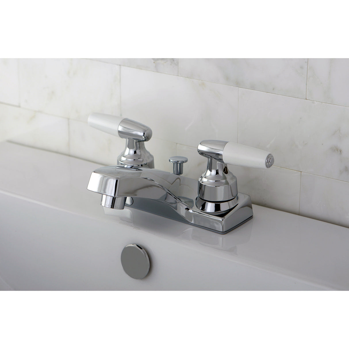 Kingston Brass KB201 4 in. Centerset Bathroom Faucet, Polished Chrome