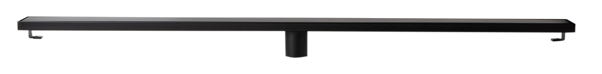 ALFI brand 47" Black Matte Brushed Stainless Steel Linear Shower Drain with Solid Cover