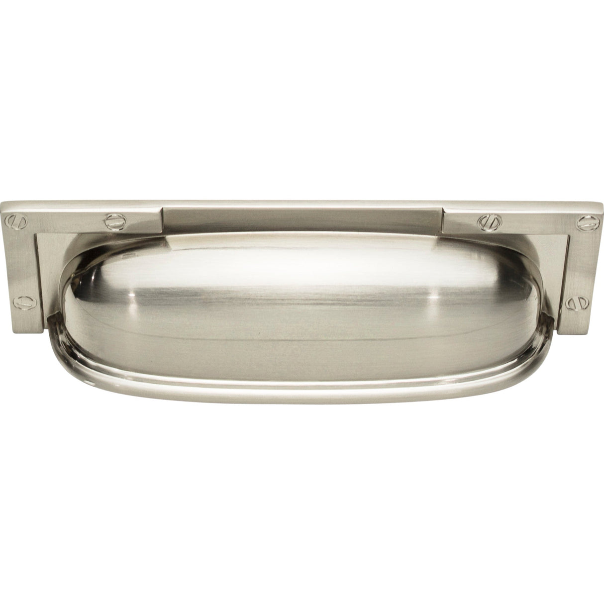 Atlas Homewares Campaign L-Bracket Cup Pull 3 3/4 Inch (c-c) Brushed Nickel