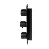 Black Matte 3-Way Thermostatic Valve Shower Mixer Round Knobs