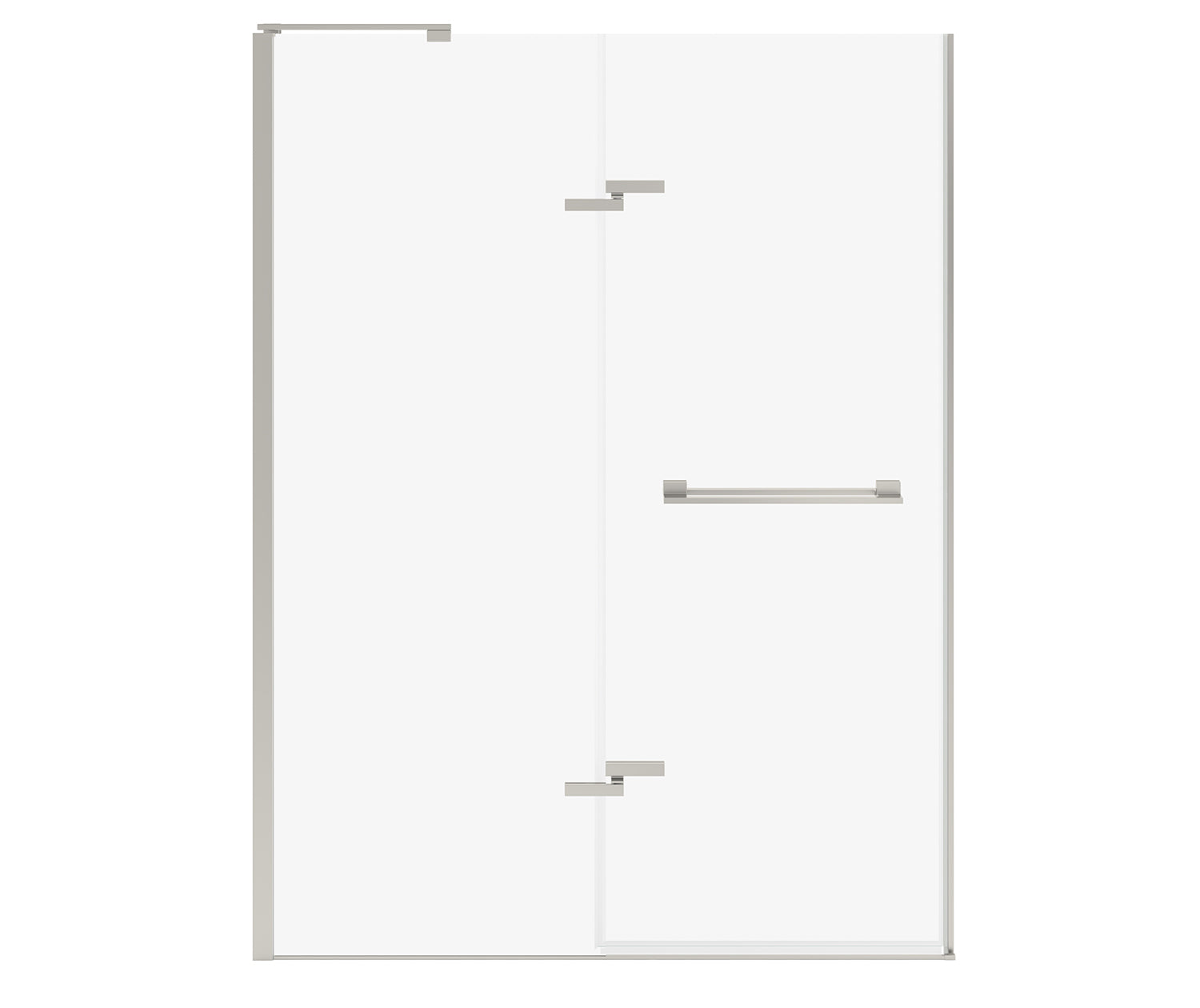 MAAX 139587-810-305-000 Capella 78 56-59 x 78 in. 8 mm Pivot Shower Door for Alcove Installation with GlassShield® glass in Brushed Nickel