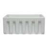 ALFI brand AB2418HS-W 24 inch White Reversible Smooth / Fluted Single Bowl Fireclay Farm Sink