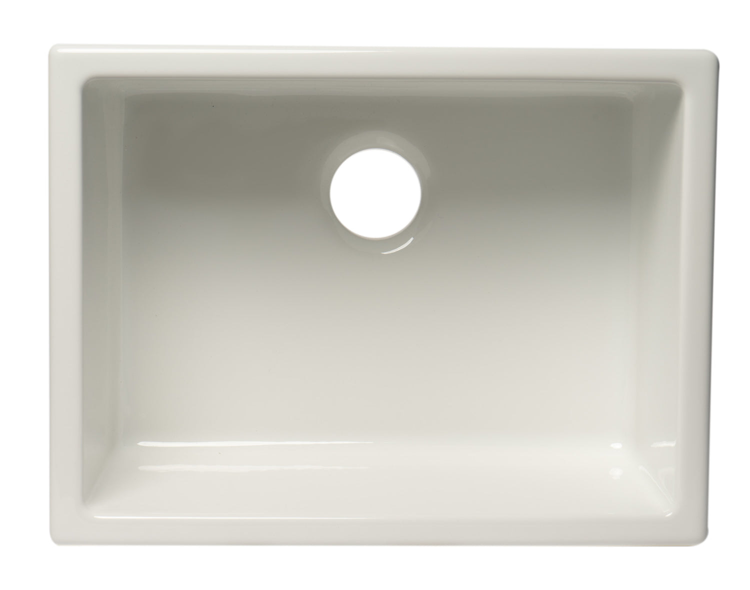 ALFI brand AB2418UD 24" White Undermount / Drop In Fireclay Kitchen Sink