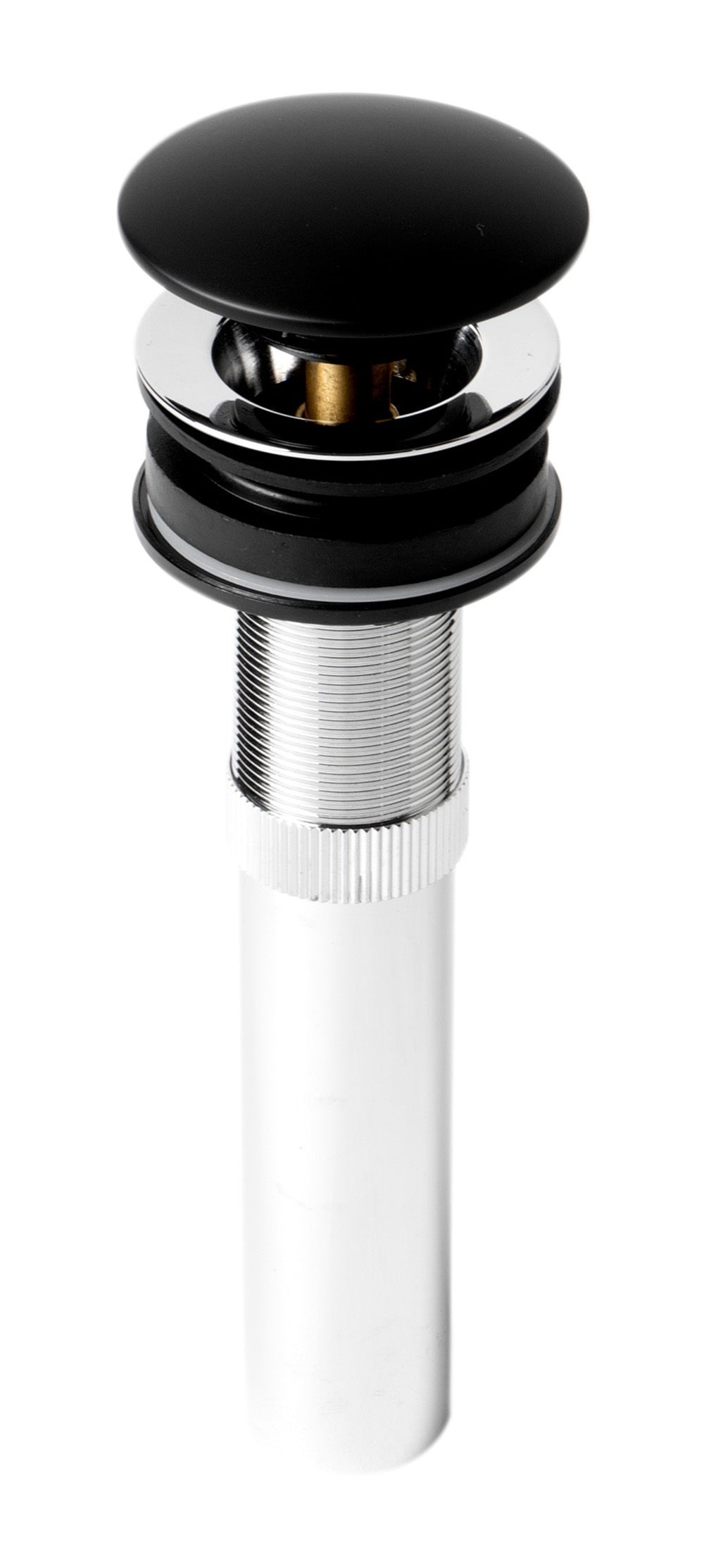 Black Matte Pop Up Drain without Overflow