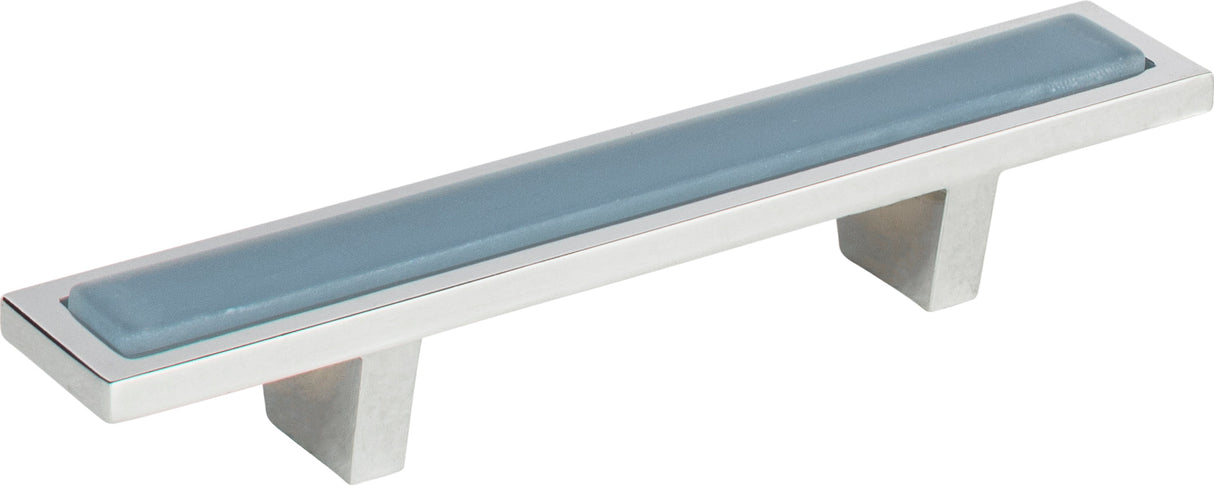 Atlas Homewares Spa Blue Pull 3 Inch (c-c) Polished Chrome