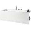 EAGO AM154ETL-L6 6 ft Acrylic White Rectangular Whirlpool Bathtub w Fixtures