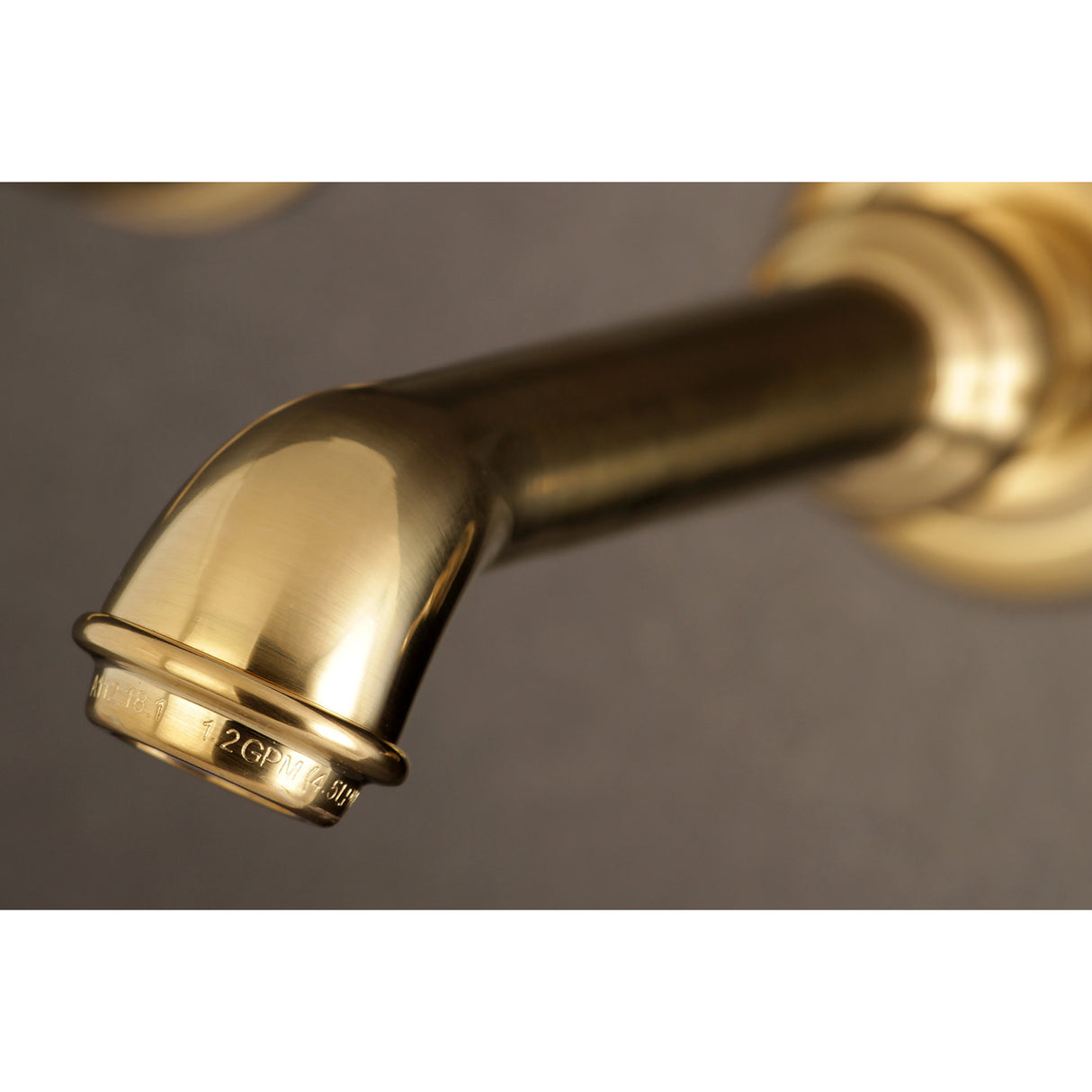 Kingston Brass KS7127AX English Country Two-Handle Wall Mount Bathroom Faucet, Brushed Brass