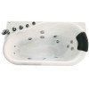EAGO AM175-L 5'' White Acrylic Corner Whirlpool Bathtub - Drain on Left