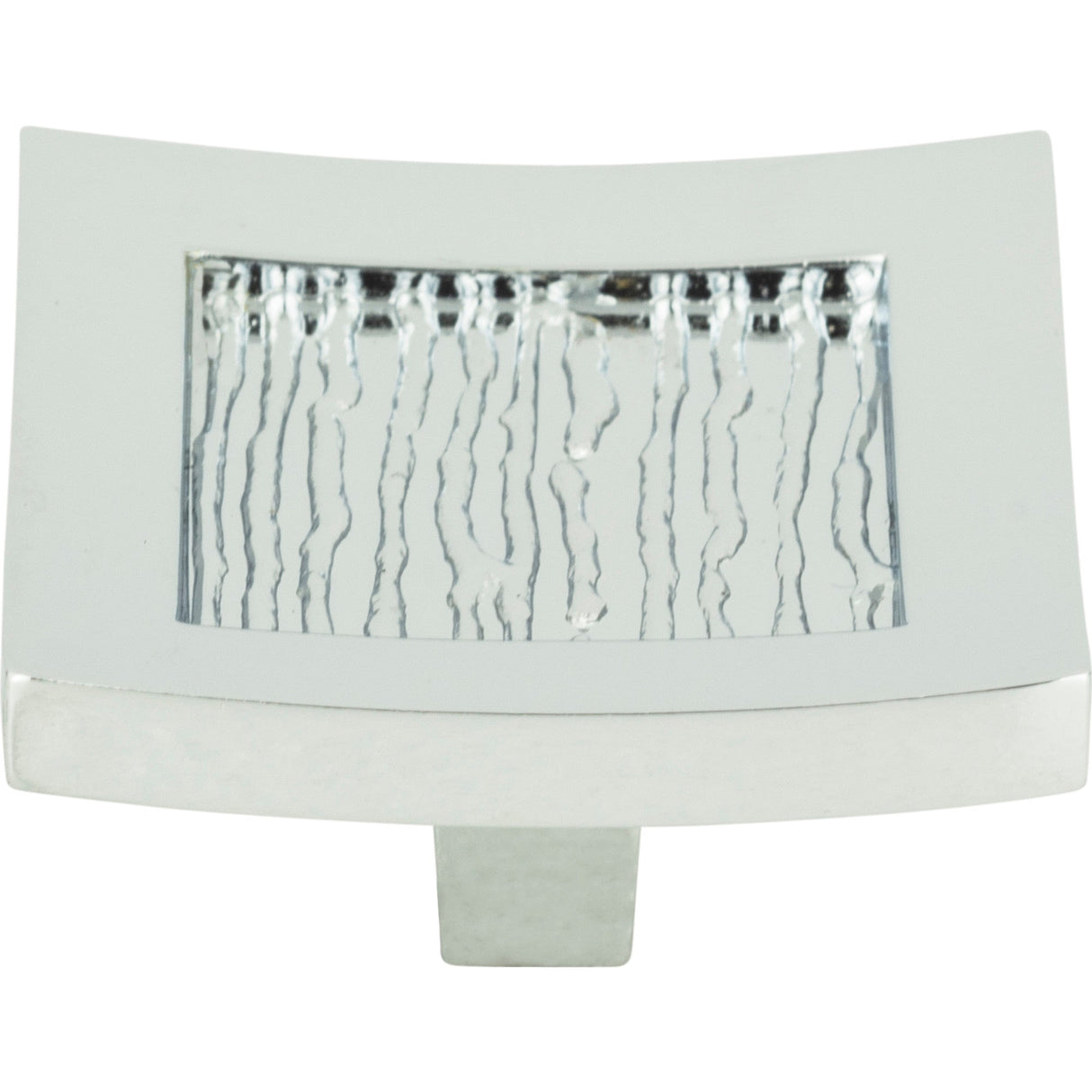 Atlas Homewares Primitive Square Knob 1 1/2 Inch Polished Chrome