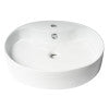 ALFI brand ABC910 White 22" Oval Above Mount Ceramic Sink with Faucet Hole