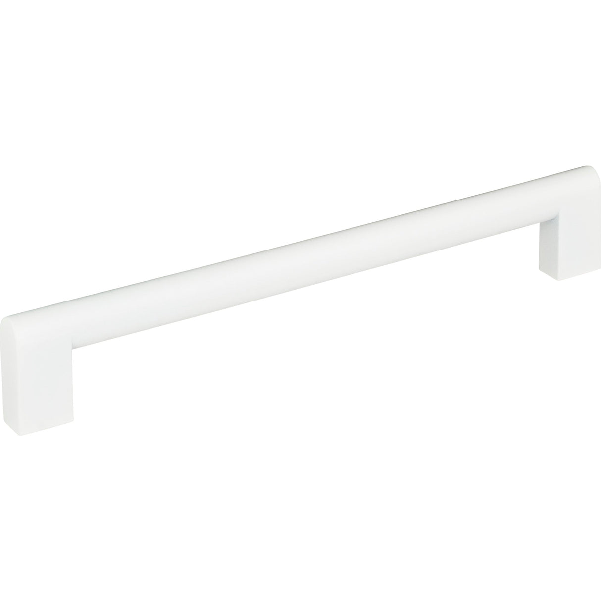 Atlas Homewares Round Rail Pull 7 9/16 Inch (c-c) High White Gloss