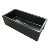 36" Black Matte Reversible Smooth / Fluted Single Bowl Fireclay Farm Sink