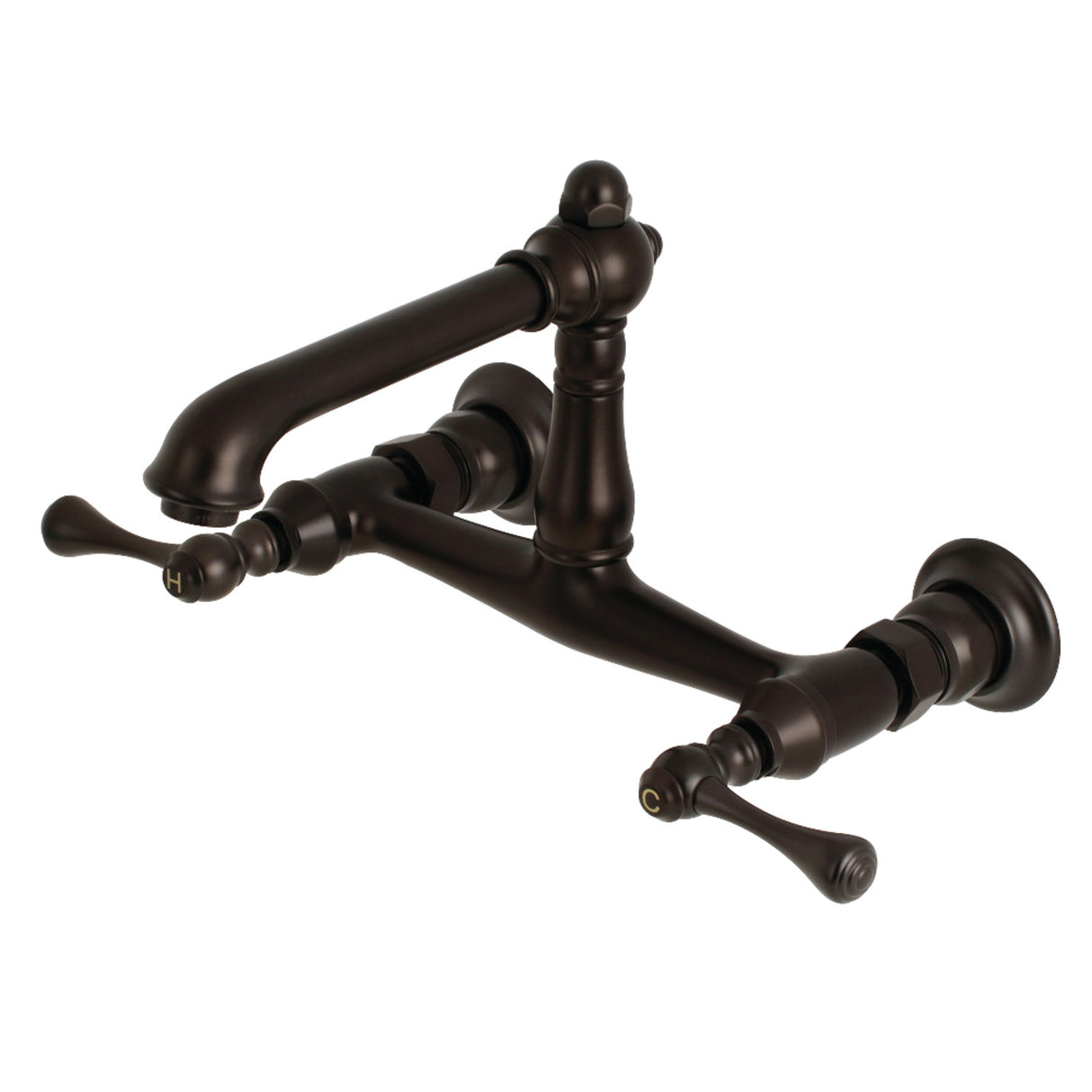 Kingston Brass KS7245BL Wall Mount Bathroom Faucet, Oil Rubbed Bronze