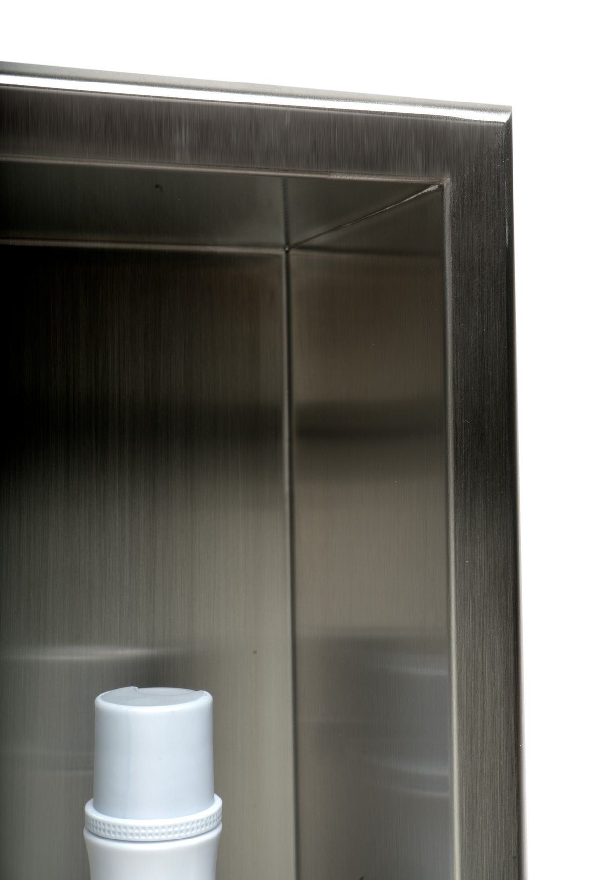 ALFI brand 16 x 16 Brushed Stainless Steel Square Single Shelf Bath Shower Niche