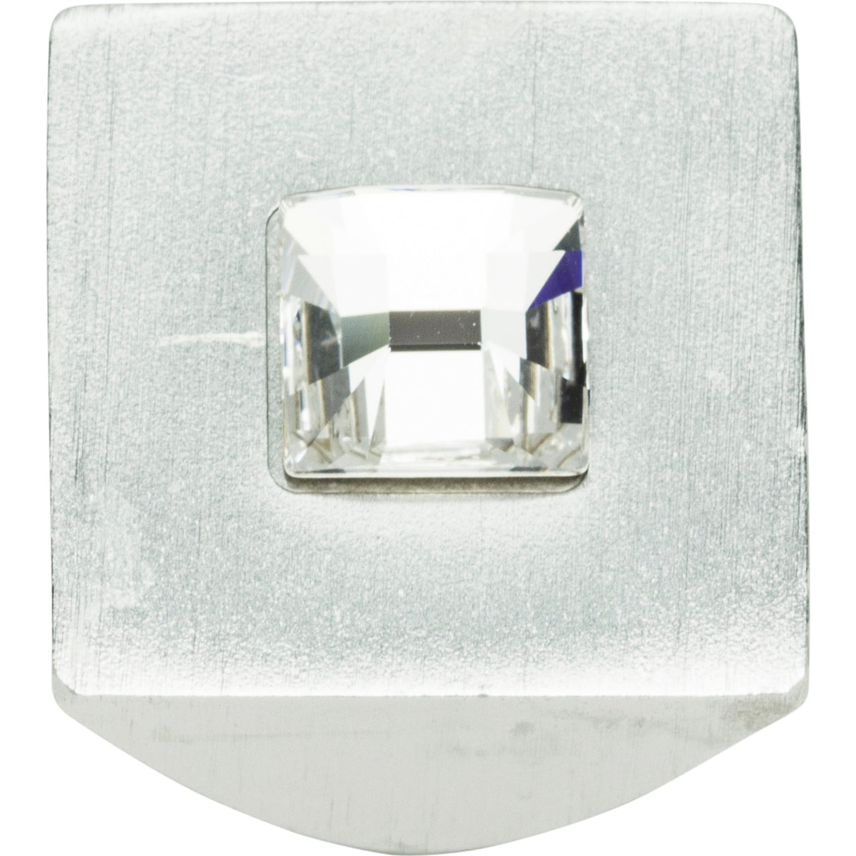 Atlas Homewares Crystal Square Knob 1 Inch Matte Chrome