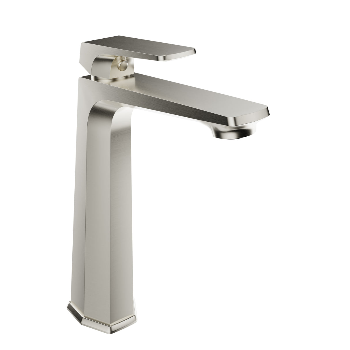 ANZZI L-AZ904BN Single Handle Single Hole Bathroom Vessel Sink Faucet With Pop-up Drain in Brushed Nickel
