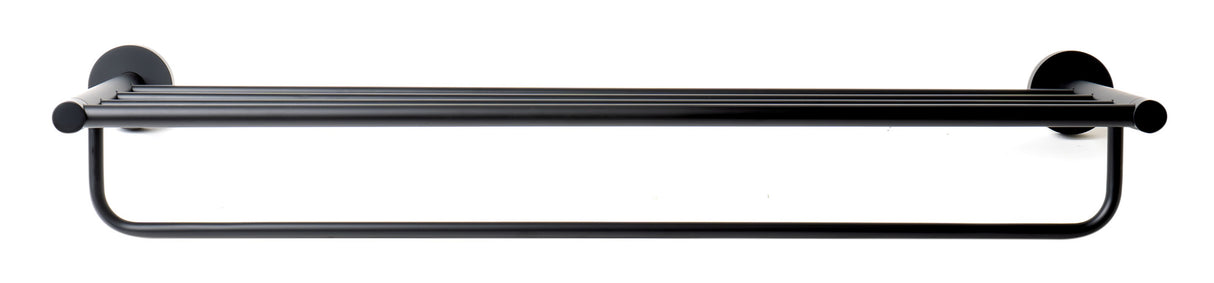 Black Matte 26" Towel Bar & Shelf