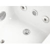 EAGO AM154ETL-R6 6 ft Acrylic White Rectangular Whirlpool Bathtub w Fixtures