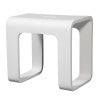 White Matte Solid Surface Resin Bathroom / Shower Stool
