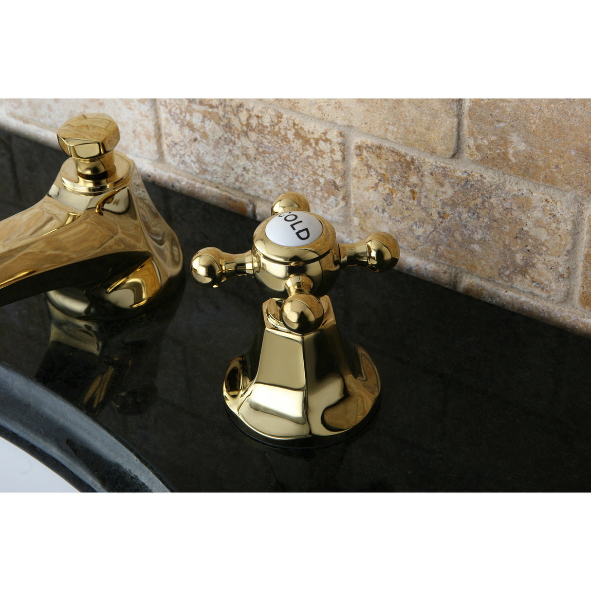 Kingston Brass KS4462BX 8 in. Widespread Bathroom Faucet, Polished Brass